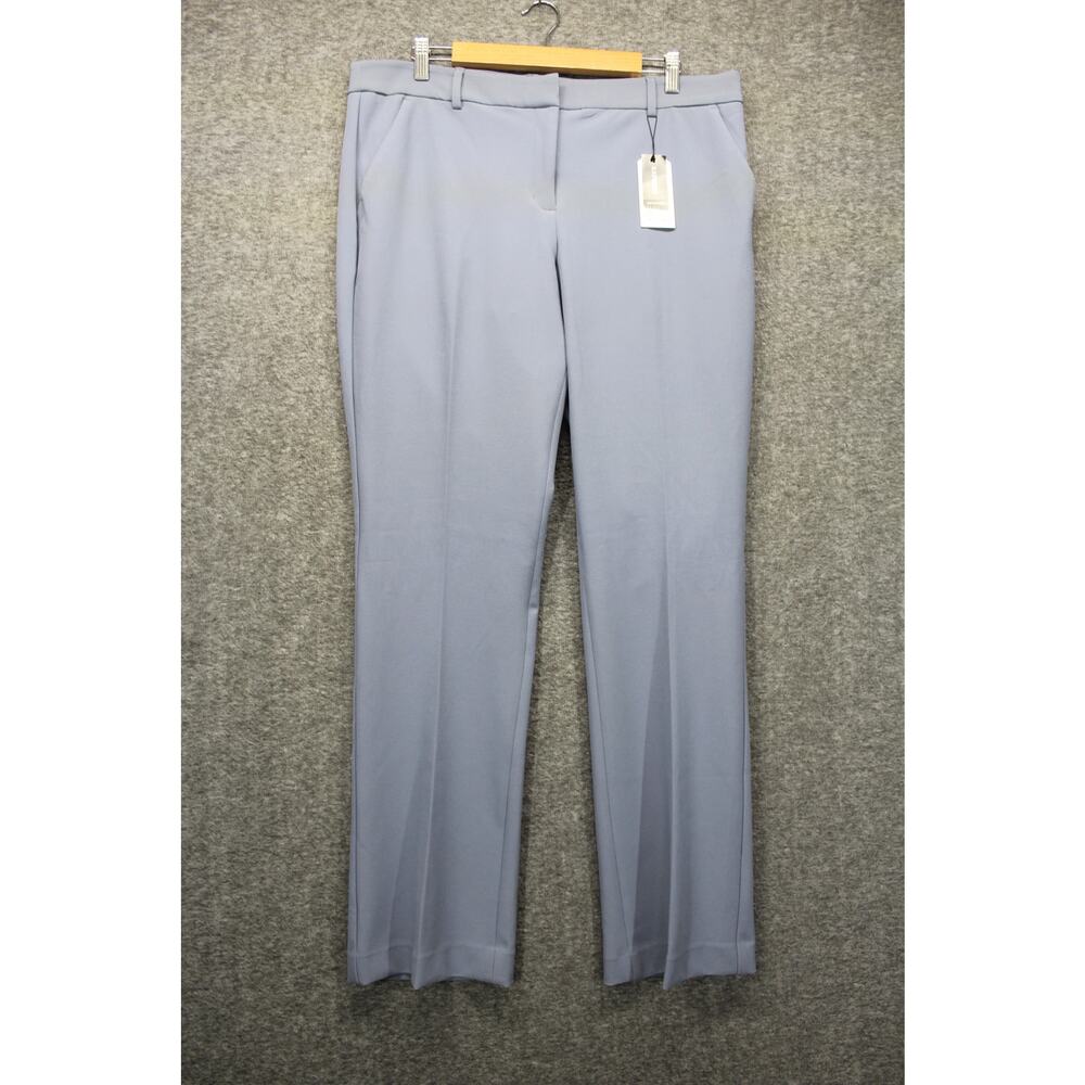 Express Boot Mid Rise Supersoft Twill Dress Pants Women 14R Blue Gray Office NEW